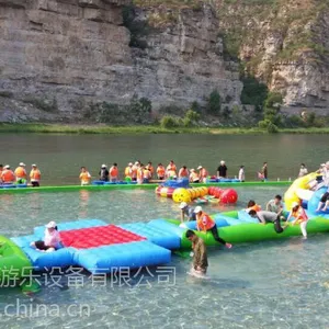 出租大型支架水池 水滑梯冲关充气水池水上游乐设备