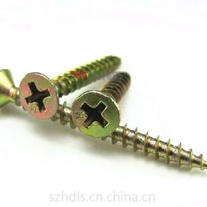 纤维板钉 加硬镀彩锌 高强度十字沉头自攻木螺丝M3M4M5