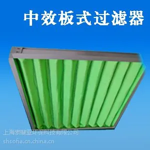 供应中效过滤器可清洗板式中效过滤器中效绿白棉龙骨支架空气过滤器