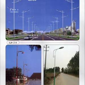 供应河北金海7米LED路灯厂家直销龙门跨高杆灯监控杆价格