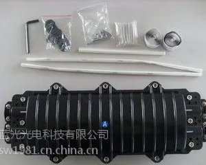 2进2出光纤接线盒防水（D型）光纤接续盒 卧式光纤熔接包光缆接