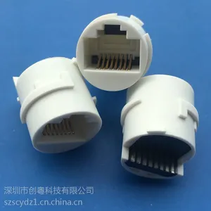 RJ45防水网口/8P8C-防水RJ45网口插座180°焊线式 防水/防尘式