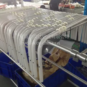 厂家供应医疗器械铝合金扶手,加工冲孔白色氟碳烤漆