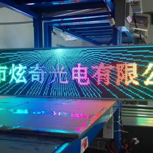 新品上架LED公交车大巴车后窗专用P6高亮全彩无线广告显示屏