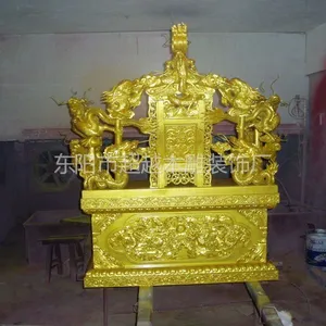 龙椅屏风 酒店大堂配置 纯手工雕刻工艺