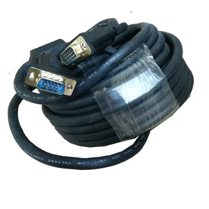 VGA10米黑色电脑连接线显示器视频线投影仪VGA3+6工厂批发