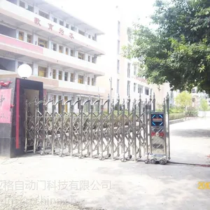 厂区门口电动伸缩门安装电动伸缩门设计电动伸缩门