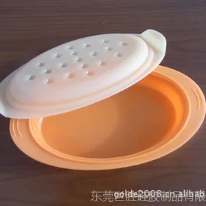耐高温硅胶蒸锅 日本热销硅胶碗 微波炉饭盒 带孔硅胶蒸锅