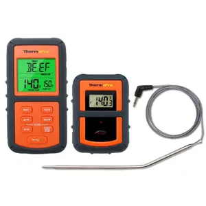 美国thermopro TP07远程无线数字厨房烹饪食品肉类温度计与烧烤吸烟者烧烤炉定时器