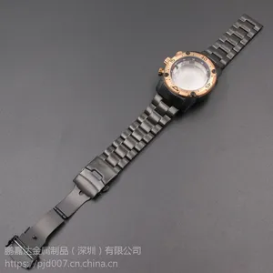 316L不锈钢实心手表带配件 金属表壳定做 20mm手表链男女简约时尚