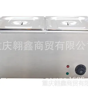 供应二盘电热汤池 煮汤桶 煮面炉连汤池  三盘电热汤池