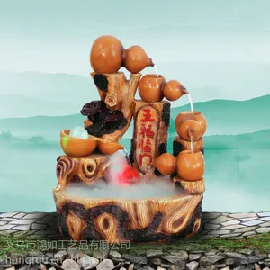 厂家直销 批发 ***轮***工艺品喷泉流水摆件 葫芦外贸出口家居摆件