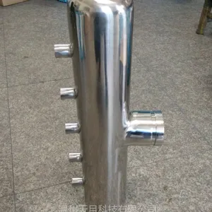 304/316L卫生级不锈钢分水器价格安装图原理作用配件消防分水器内丝沟槽封头管 天目