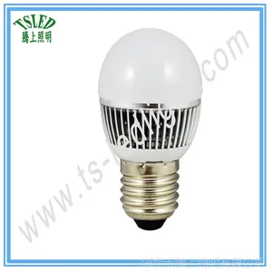 厂家直销3w led鳍片球泡灯e27螺口节能灯 车铝仿流明5730贴片灯泡