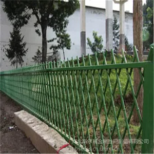 供应园林篱笆护栏 绿色清新竹子围栏 喷塑防腐试点工程护栏 安平***生产