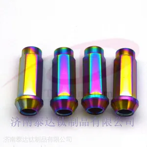钛合金轮毂螺丝螺帽M12*1.5*50MM 炫彩色 闭口 福特别克车用