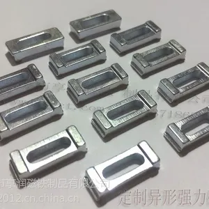 厂家供应线切割钕铁硼磁铁 磨台阶打孔磁铁