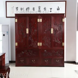 贵州红木家具哪里买 港龙红木 红酸枝1号大衣柜 古典中式厂家直销