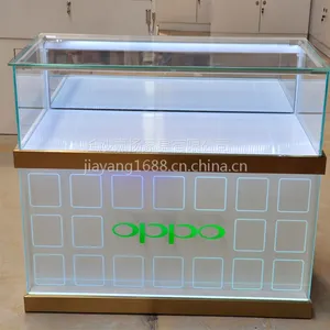 加工定制2016新款土豪金手机柜台,OPPO手机柜,OPPO手机配件柜,手机柜体验台,湖南手机柜直销