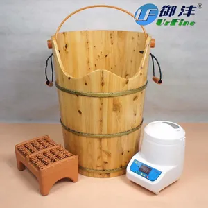 御沣 香柏木熏蒸桶 蒸汽熏蒸桶足疗桶蒸汽桶药(X-850)