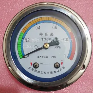带安装面板的差压表/差压表压差表嵌入式安装/不锈钢材质/带安装前边