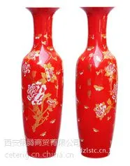 供应西安乔迁庆典花瓶 西安大花瓶批发 西安红瓷花瓶供应