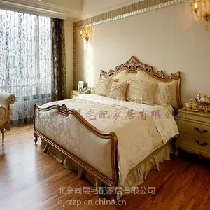 欧式款双人床实木婚床***定制家具别墅样板间家具 诚招全国***商