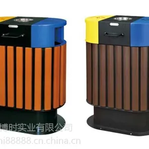 户外不锈钢分类垃圾桶室外街道公园圆形果皮箱环保垃圾桶带烟灰缸