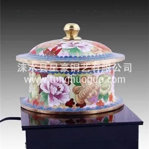 供应贵言诚直径30cm景泰蓝电磁火锅、电磁火锅、景泰蓝火锅、电磁炉火锅、铜火锅