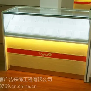 供应东莞联通沃店手机柜台 LED灯手机柜