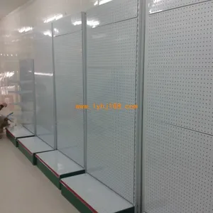 供应各种类商超货架,展架,仓储货架 广州浏雅货架单面孔板超市货架