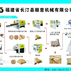 木材加工粗加工流水线多片锯流程