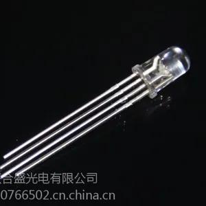 F5mm圆头四脚全彩LED灯珠 RGB全彩灯珠发光二极管