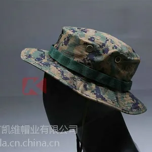 凯维夏季男士迷彩大边户外钓鱼防晒遮阳渔夫帽