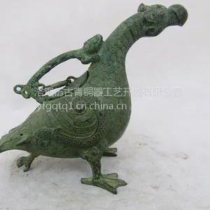 春秋赵卿鸟尊 晋侯鸟尊 凤纹尊 四羊方尊 铜工艺品摆件龙鼎青铜器