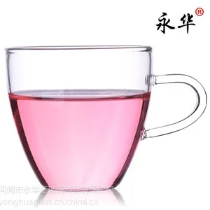 厂家直销 批发供应耐热玻璃品茗杯 带把小品茗杯玻璃品杯