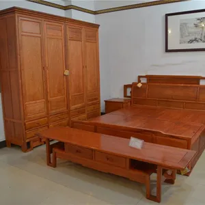 红木大床-东阳红木家具***-缅甸花梨木大床-明韵大床