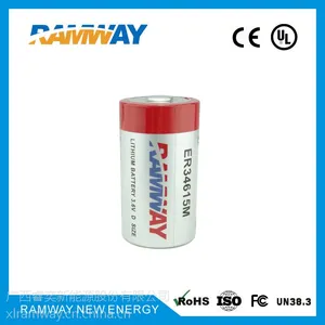 厂家直销 睿奕ramway 3.6V 14500mAh ER34615M锂电池
