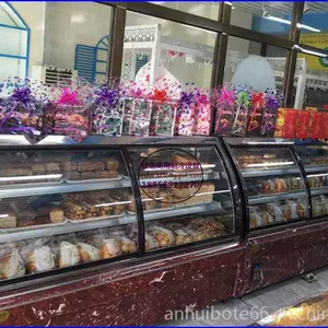 自助烧烤店菜品展示柜 天津定做韩式烤肉冷藏柜厂家 烘焙糕点保鲜柜