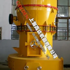 上海高达GTM410高压梯形磨粉机成品粒度可以达到最细,可以调节产量