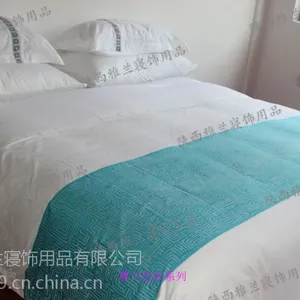 酒店布草 白色床上用品 酒店床品面料 合成色织