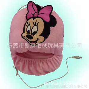 熱銷 刺繡USB暖手polyester fibre鼠標墊 環(huán)保超柔軟短毛絨布填充