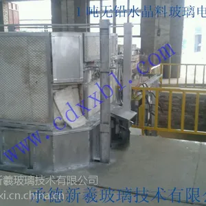设计建造1吨无铅水晶料玻璃电炉