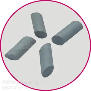 湖州金源生产直销一级棕刚玉斜圆柱磨料、棕刚玉抛光石,切削力去毛刺效果好