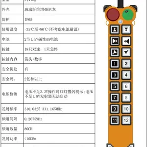 厂家供应18键双速输出100米禹鼎行车遥控器F21-18D