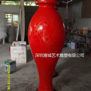 供应玻璃钢花盆造型|玻璃钢仿砂岩花盆|园林景观雕塑厂家