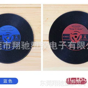 供应新品 pvc软胶杯垫 创意黑胶杯垫 复古唱片杯垫 广告促销礼品