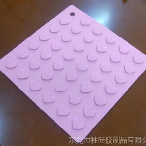 热销硅胶心型隔热垫 硅胶餐垫 硅胶锅垫 硅胶桌垫  硅胶杯垫