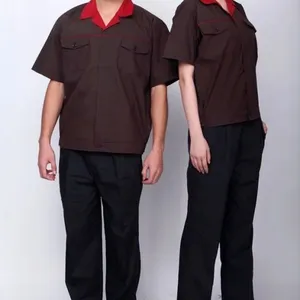 绿洲棉吸湿排汗短袖工作服劳保服定做 员工工衣套装 厂服可绣logo