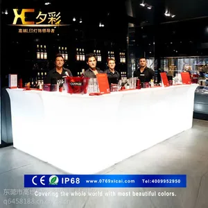 夕彩 直销酒吧发光吧台桌子LED七彩遥控渐变发光吧台桌创意LED酒吧台